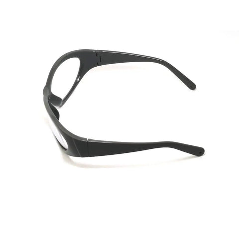 Side view of Badass Heavy Duty CO2 Laser Safety Glasses Packing Hardcore OD6 Shielding Across The 9000 To 11000 Nanometer Range.