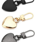5 Pack Multicolor Heart Shaped Zipper Pull Replacements, Metal Zipper Tabs For Coats, Jackets, Pants, Luggage And Backpacks