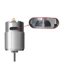 Close-up of Two Pack 12V RS550 15000RPM Electric Drive Motors For Ride On Cars Upgrade 18V Compatible DC Motor Round Shaft High Torque