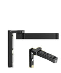Two Piece Hidden Door Hinges 3D Adjustable Swivel Zinc Alloy Build Straight Up Invisible Mount For Cabinets And Interior Doors Heavy Duty Hardware that Runs Dead Silent Every Single Time, detailed angle view of hinges.