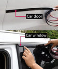 SBWLKJ glossy black 1/2-inch automotive trim molding, 25 ft, self-adhesive for car doors and windows