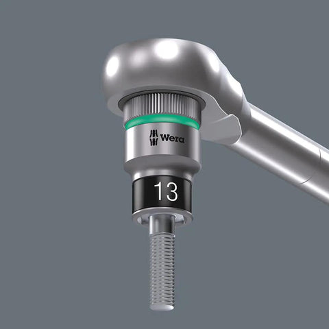 Zyklop Quarter Inch Drive Socket With Holding Function For Screws, 13 X 23 Mm, Chrome Vanadium Steel, high gloss, color band