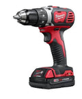 M18 Straight Shooter 18V Cordless Compact Drill Driver Kit With Premium Lithium Ion Battery showing 1/2 inch keyless chuck.