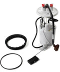 Replacement Fuel Pump And Sender Assembly For Saab Vehicles Drop In Installation OE Level Quality, includes sender unit and installation ring.
