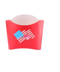 100 Pack Disposable Red Paper Snack Boxes Portable Chips Boxes Safe Food Grade Paper Serving Trays For Chips Popcorn Cookies And Treats Ideal For Home Use Parties Picnics And Movie Night Packaging with American flag design