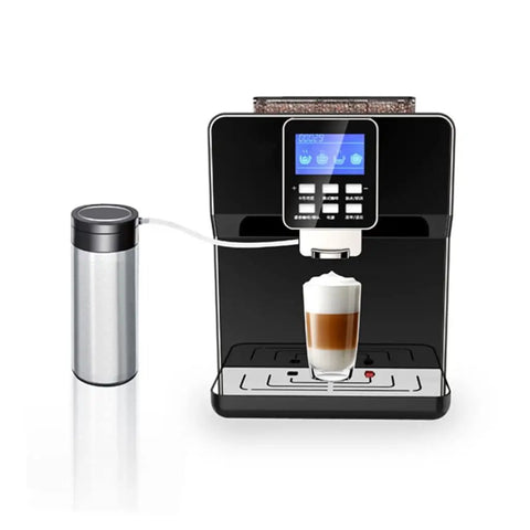 No Doubt This Smooth Operator Electric Coffee Machine Delivers Killer Milk Froth For Rich Cappuccino Drinks, with removable water tank and digital display.