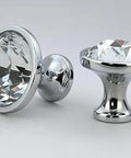 50 Piece Gold Crystal Glass Cabinet Knobs 34Mm Drawer Pulls For Kitchen Cupboards Hardware showing chrome and crystal designs.