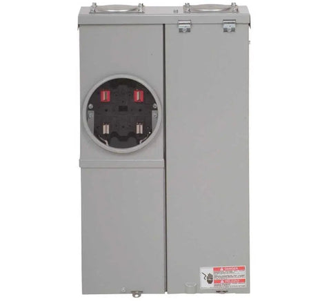Beefy Breaker Main Lug 2 to 4 Socket 125A MBE24L125BTS Electrical Panel Lug Block, gray front view.