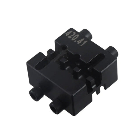 Beefy Pro Grade Chain Breaker Tool For 35 And 420 Roller Chains, black CNC steel block with engraved '420.41' marking