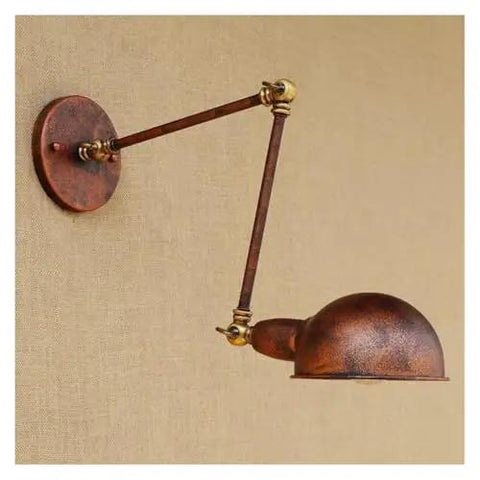 JGSYD Adjustable Long Arm Wall Sconce - Vintage Industrial Home Lighting Retro Loft Lamp Stylish Wall Light Fixture for Living Room Bedroom Or Hallway,B-Small with copper finish.