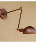 JGSYD Adjustable Long Arm Wall Sconce - Vintage Industrial Home Lighting Retro Loft Lamp Stylish Wall Light Fixture for Living Room Bedroom Or Hallway,B-Medium with bronze finish and adjustable arm.