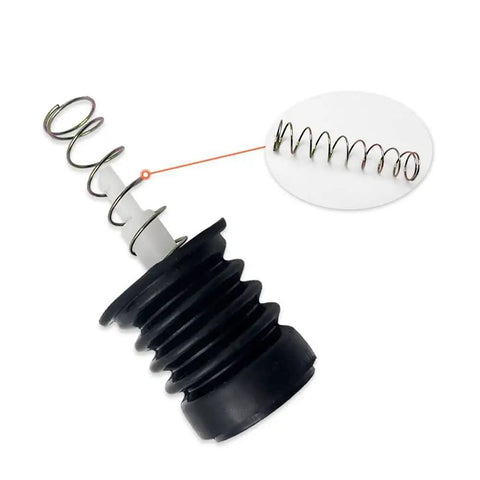 Top Shelf Rubber Drain Trap Valve Assembly With Pull Rod Switch And Strong Springs Universal Replacement Set For Twin Tub Washer Dryer 2 In 1 Combo Machines Hassle Free showing rubber plug and spring details.