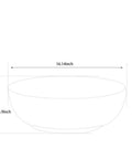 Dimensions of Green Flower Round Vessel Sink For Above Counter Bathroom Vanity in Ceramic Porcelain