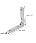 12 Pack Zinc Alloy Box Hinges For Jewelry Boxes And Small Wooden Cabinets NUOBESTY, shown in open position, with dimensions visible