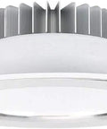 WKNHHL Recessed Lighting Housing Trim Kits Round Led Downlight Recessed for Ceiling Household Decor with silver finish and orange clips.
