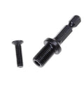 Pro Grade Hex Shank Drill Chuck Adapter Set With Patented Locking Function And Thrust Bearing For Secure Tool Holding And Prevents Loosening During Drilling, Steel Construction, 2 Pack, black steel adapter and screw
