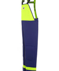 Heavy-Duty Waterproof Bib Pants With Knee Pads And Welded Seams For Fishing, Pressure Washing And Industrial Work, 650gsm PVC Rain Gear, Blue Neon, Size S