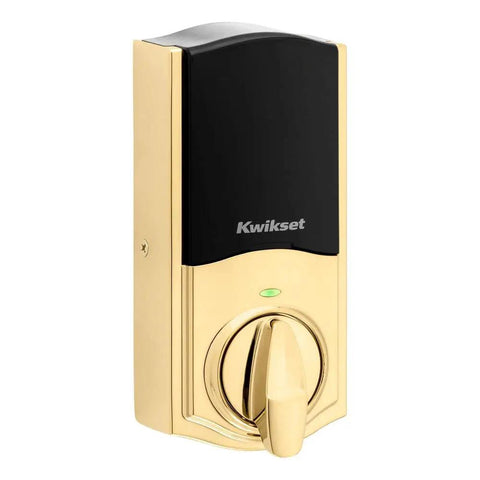 Keyless Smart Lock Deadbolt With Z-Wave Technology For Home Security And Automation, Traditional Polished Brass Finish