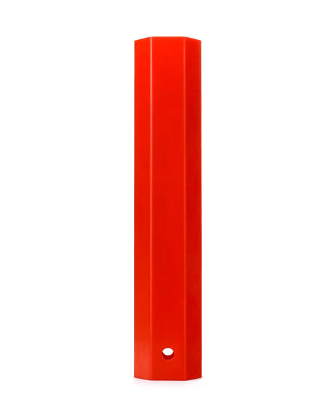 Red 11-inch Beefy Heavy Duty Plastic Lug Nut Cover Socket For 33mm Semi Truck Lug Nut Covers, vertical view