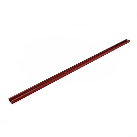 Red Aluminum Alloy T Slot Track For Woodworking, 300mm Length Miter Board Guide System with T Bolt, cutting guide, and quick action clamps