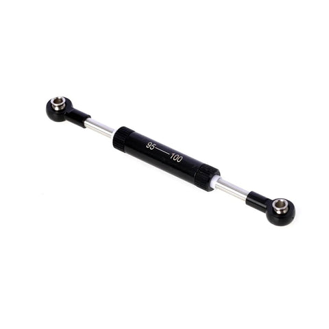 Beefy Adjustable Aluminum Panhard And Steering Link Kit For 1/10 RC Crawlers Fits SCX10 II III TRX4 TRX6 Durable Black Anodized Upgrade Parts 95-100mm Easy Install For Off Road Rigs Heavy Duty Build For Tough Trails, 95-100mm adjustable black aluminum RC steering link