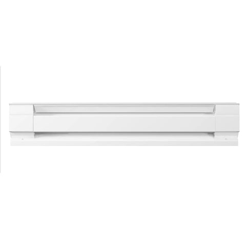 F Series 36 Inch Electric Baseboard Heater 2560 BTU 120 Volt 750 Watt White Finish All Metal Construction Powder Coated UL Listed