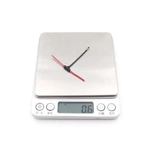 Dual ELRS 2.4GHz Mini T Antenna Pack IPX1 UFL 40mm 70mm Red, Ultra Lightweight 2.6g on digital scale