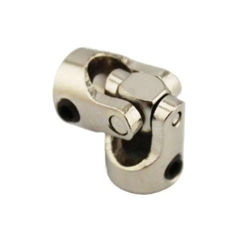 Universal 1 Piece Stainless Steel Shaft Coupler Joint Connector For Boat And Car Models From 2 To 10mm Size With Hand Nut Cross Fit For Rigged Gear And Indoor Outdoor DIY Projects That Are Totally Awesome - close-up view of stainless steel joint.