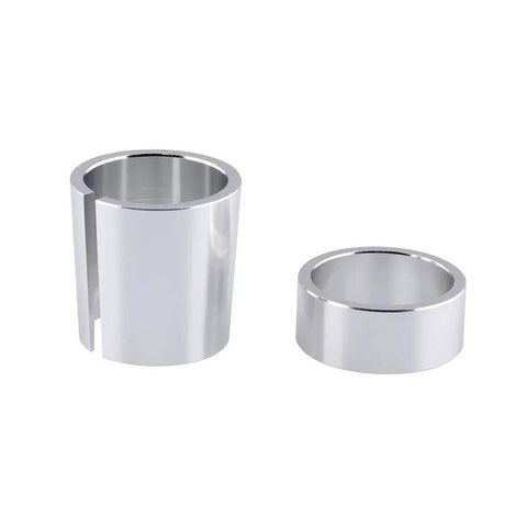 One Inch Tapered Drive Clutch Shaft Adapter For Gas Golf Carts That Slides Straight Onto Predator And GX200 Blocks, silver metal design.