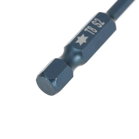 Heavy Duty Magnetic Hex Shank Screwdriver Bits Kit With 10 Pc T8 Star Security Heads Made From Tough S2 Steel For High Torque Drilling And Power Tool Jobs That Need Serious Durability And Grip To Get The Work Done Right Away, 100mm bit