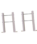 Heavy Duty Radiator Floor Brackets With Cast Iron Legs And Rubber Insulator Pads Steel Mounting Stands for Central Heating, front view