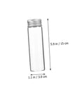 Clear Glass Vials With Aluminum Caps 10 Pack For Travel Storage Of Candies Nuts Beads And Jewelry Making Mini Art Supplies