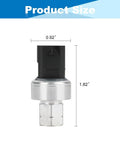 Front view of Air Conditioning Pressure Switch Refrigerant Transducer Valve Works With Chrysler, showing dimensions