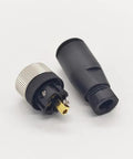 M12 5 Pin Female A Code Field Wireable Connector IP67 Waterproof Straight for PG7 Cable, disassembled view