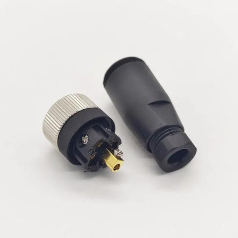 M12 5 Pin Female A Code Field Wireable Connector IP67 Waterproof Straight for PG7 Cable, disassembled view