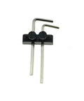 Headstock Mounted Allen Key Wrench Holder with two wrenches in black finish for guitars, electric and acoustic