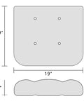 Diagram of All Weather Wicker Chair Cushions Set Of 2 For Indoor Outdoor Use 19 By 19 Inches with dimensions and design details