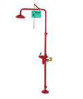 Red Emergency Eye Washer and Shower Station, Hands-Free Eyewash Kit with Auto Open Dust Cover, green eye irrigation sign