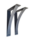 Rock Solid Heavy Duty Natural Steel L Brackets For Wall Shelving And Bar Countertops Ultra Thick Hand Welded Metal Supports Smooth Install Built Tough Pack Of Two, showing two sturdy 24-inch L brackets.