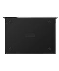 Top Shelf One U Rackmount Firewall Box Running Intel Core I7 9700 With Eight Gigabit Lan Ports And Dual 10G Uplinks Nailed Down For OPNSense Networks Rock Solid Performance Ready To Roll Out Barebone Model, black metal case.