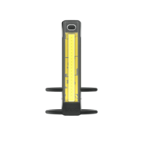 Front view of Dope Front Bike Light With USB Rechargeable Battery, Clip On Or Handlebar, Fork Or Helmet Mounts for night rides