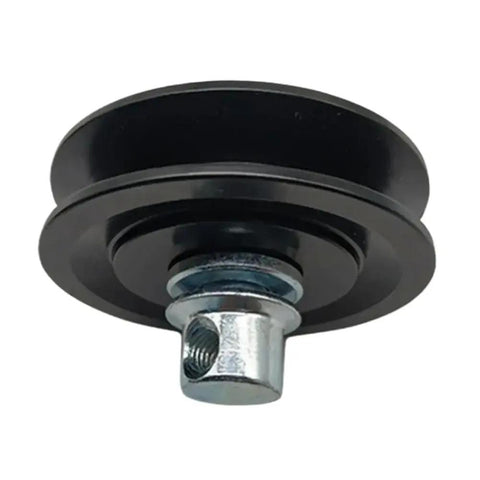 High Grade Drive Belt Idler Tensioner Pulley compatible with Land Cruiser FZJ70 FZJ75 FZJ80 FZJ105, black with metallic spindle.
