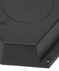 Close-up of Hardcore Electric Skateboard Battery Case With Battle Ready Hard Shell and Quick Charge Port, showing textured surface.