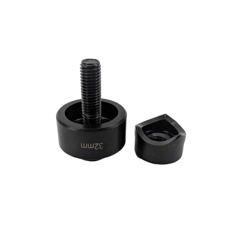 32mm Hole Punch And Knockout Die Set For Home Brewing, showing black precision punch kit, durable tool for easy holes in beer equipment.