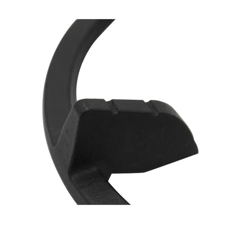 Close-up of cast iron wok ring edge, showing groove-lock feature for cast iron wok ring support for gas stoves, stable base.