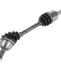 Heavy Duty Front Left Axle Shaft For Mazda 3 Sport And 5 Models Years 2006 Through 2015 Perfect Fit Replacement Part With Spline Input Shaft Connection Style And Painted Finish To Keep Your Ride Running Smoothly On The Road. front left CV axle shaft with rubber boots and splined ends