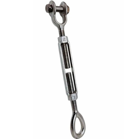 Drop Forged Jaw And Eye Turnbuckle One Point Five By Twelve Inch 17000 Pounds WLL T316 Stainless Steel Marine Hardware side view