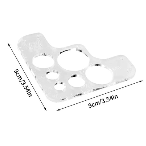 Clear acrylic circle template 9x9 cm for leatherworking, 2 Pack Acrylic Circle Template For Leatherworking, Round Corner Ruler And Template Set, Easy Peasy Stitching Guide, Precise Radius Gauge For Leather Craft, DIY Leather Tool TX070.