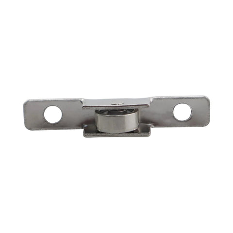 Front view of 12 Pack Sliding Door Window Pulley Wheel 43x7mm Silver Universal Metal Roller made of cold rolled steel with nickel plating.
