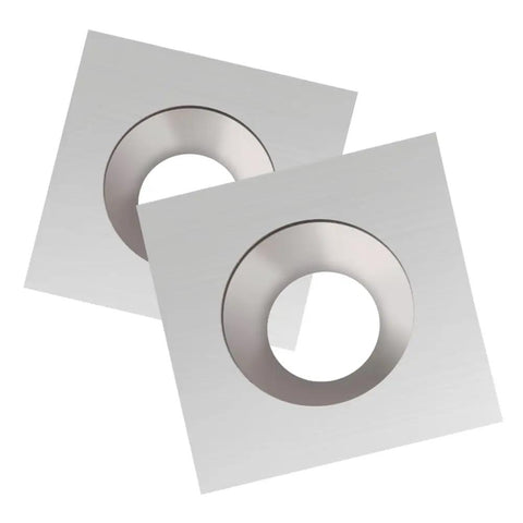 Two 12mm square corner carbide inserts with 4 cutting edges and 35 degree angle for slab flattening router bits replacement blade pack of 10 tungsten carbide HRA95 for woodworking and turning tools.